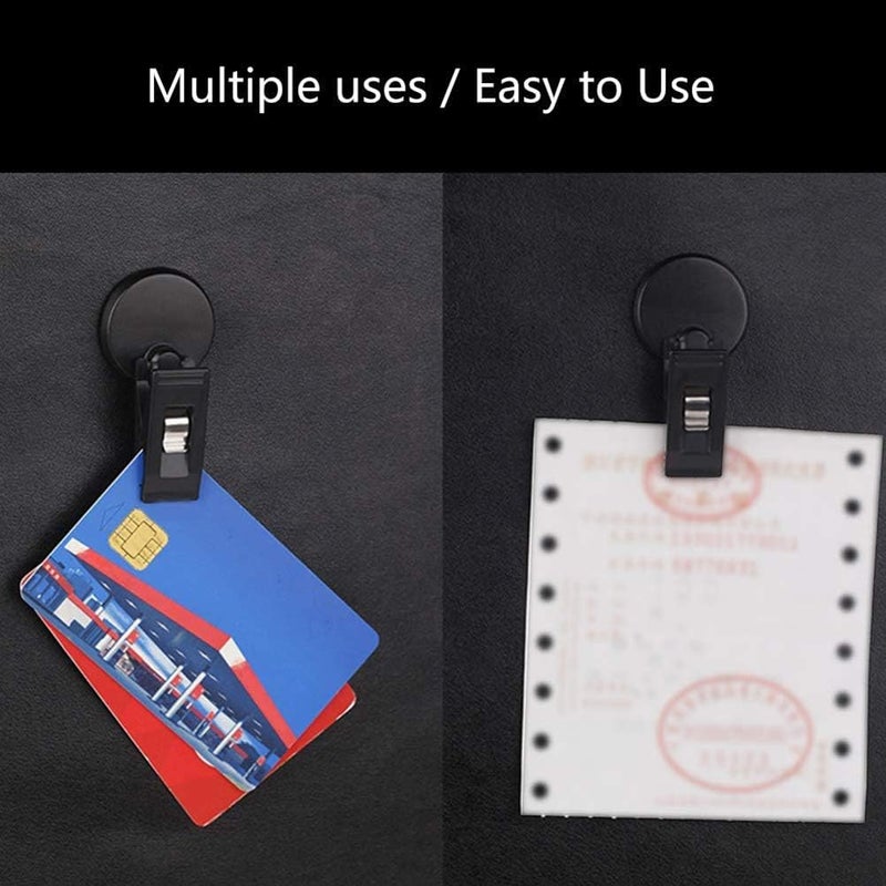 igersaw 2Pcs Car Note Pad Holder, 18 * 10 * 3 Car Parking Ticker Holder Memo Holder Car Clip Windscreen Holder Self Adhesive Tickets Clips (Black) - Image 5